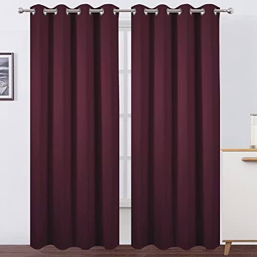 LEMOMO Blackout Curtains 66 x 95 (Burgundy)