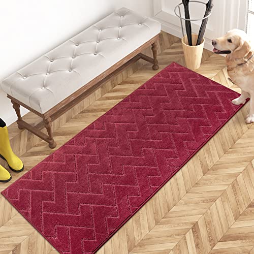 PURRUGS Dirt Trapping Door Mat (Cherry Red)