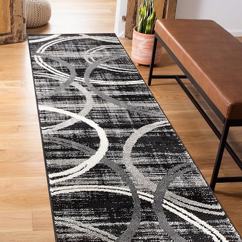 Rugshop Wavy Circles - Black