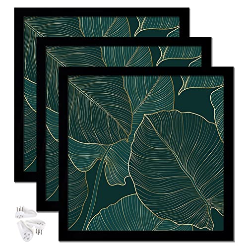 Black Picture Frame Set of 3, 14x14 Picture Frame for Square Photo Poster Canvas Certificate Document Display Horizontally or Vertically High Transparent Wall Gallery(Size 14 x 14 inches)