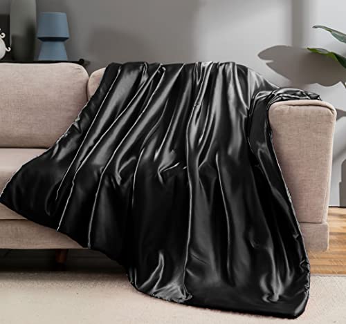 Vonty Satin Throw (Black)