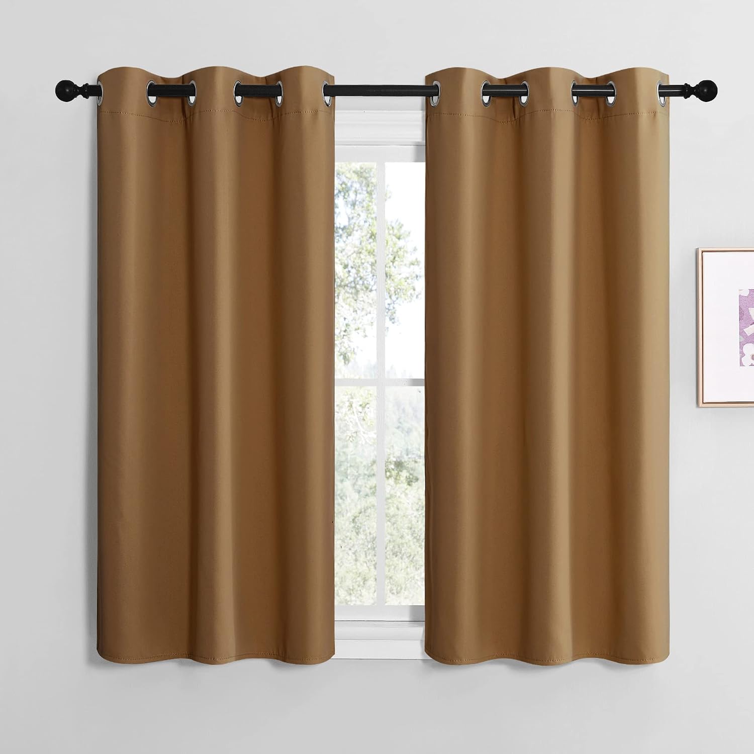NICETOWN Sleek Blackout Curtains 50 inches Length