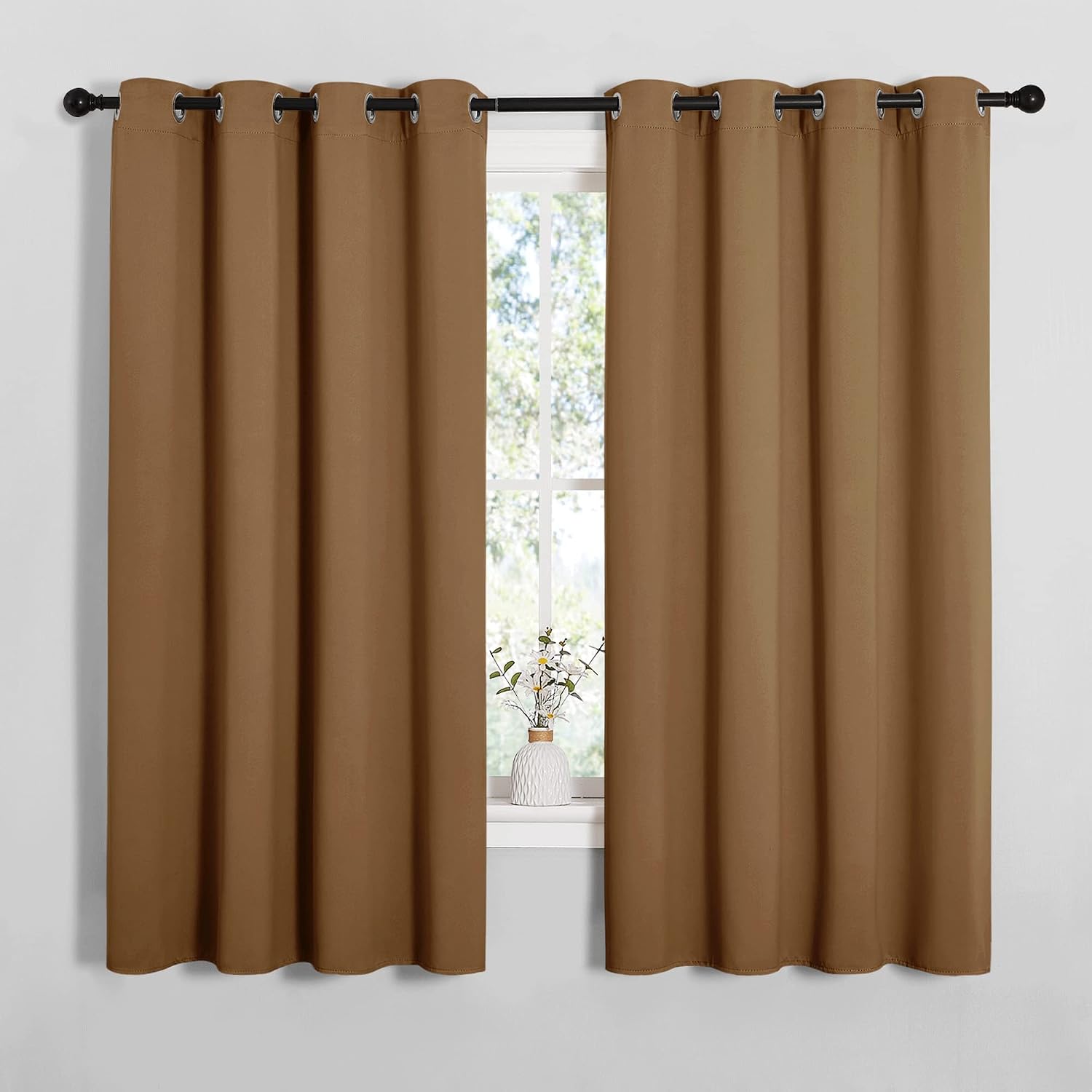 NICETOWN Sleek Blackout Curtains 68 inches Length