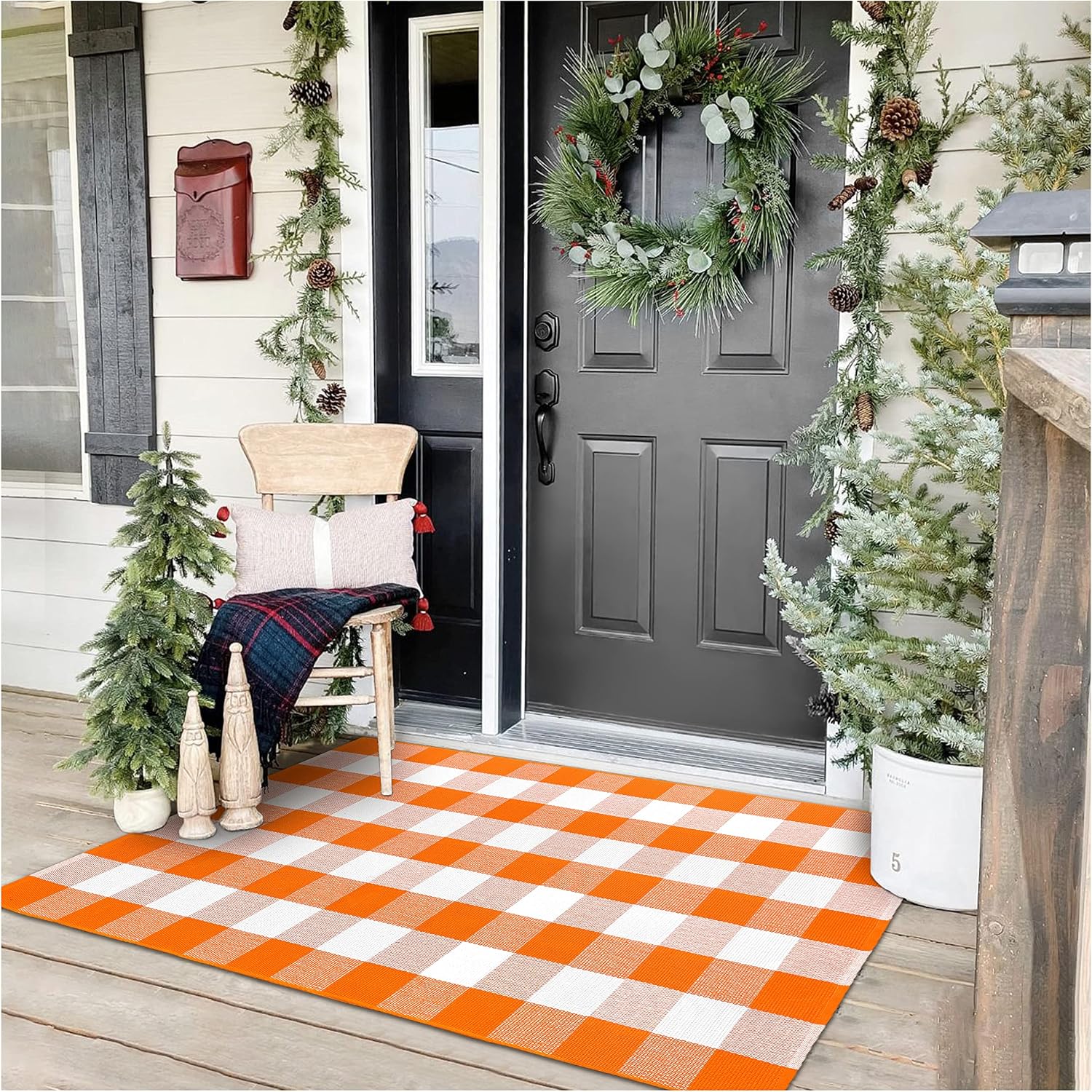 KOZYFLY Buffalo Plaid 3x5 (Orange)