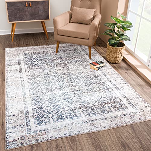 Bloom Rugs 6x9 Tan/Blue/Green