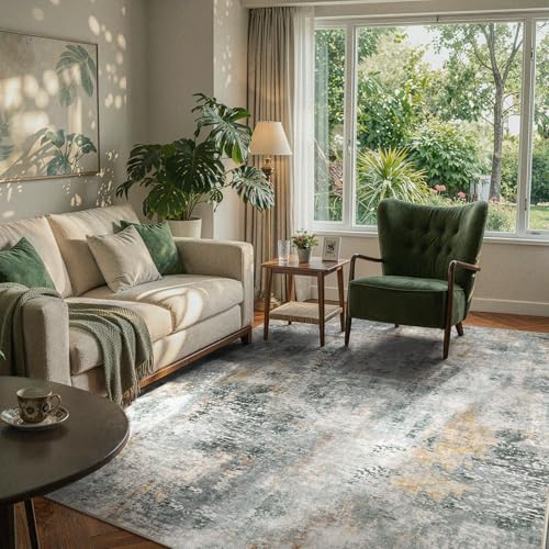 Lahome Grey Modern Abstract Rug