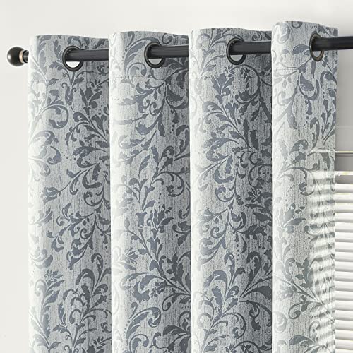 jinchan Blackout Curtains (Silver Grey, 84in)