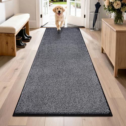 PURRUGS Dirt Trapping Door Mat 31.5" x 70" (Bluish Grey-Black)
