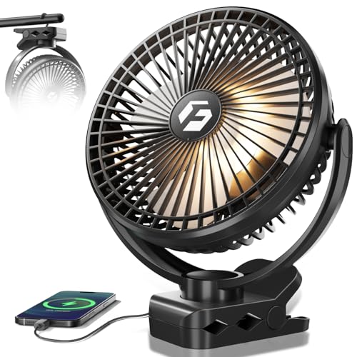 FRIZCOL 24000mAh 8 Inch Portable Clip On Fan