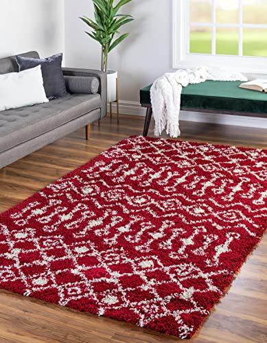 Rugs.com Moroccan Trellis 6' x 9' Burgundy