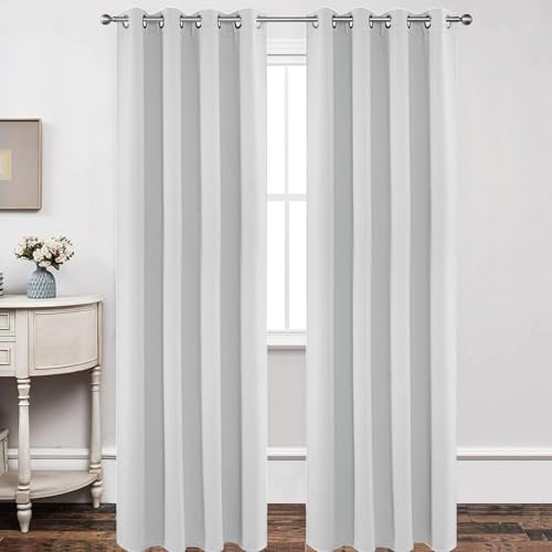 Joydeco White Thermal Blackout Curtains