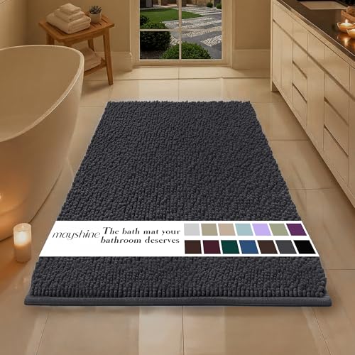 MAYSHINE Plush Shaggy Chenille (Charcoal Gray)