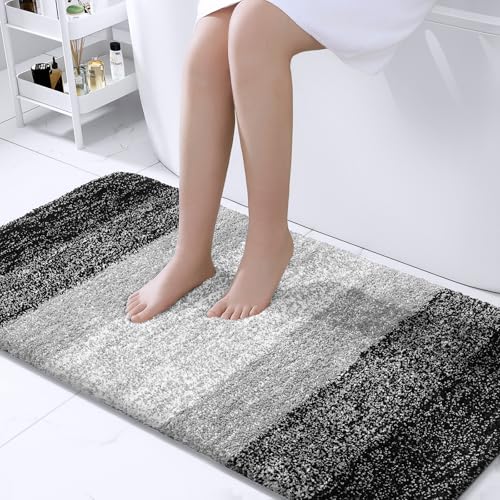OLANLY Bathroom Rug Mat 44x24 (Black)