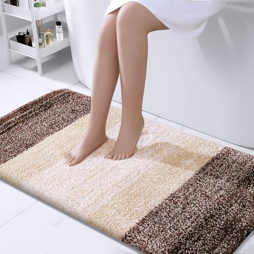 OLANLY Bathroom Rug Mat 44x24 (Brown)