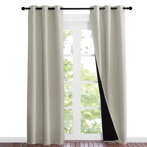 NICETOWN Natural Blackout Curtains 84"