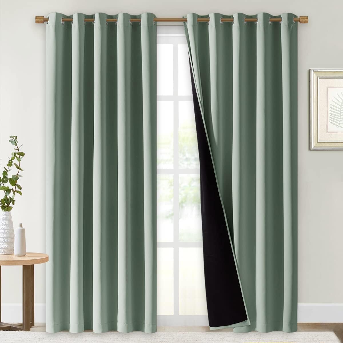 NICETOWN 100% Blackout (Greyish Green)