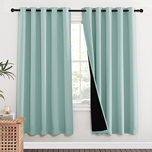NICETOWN Aqua Blue 100% Blackout (62x72)
