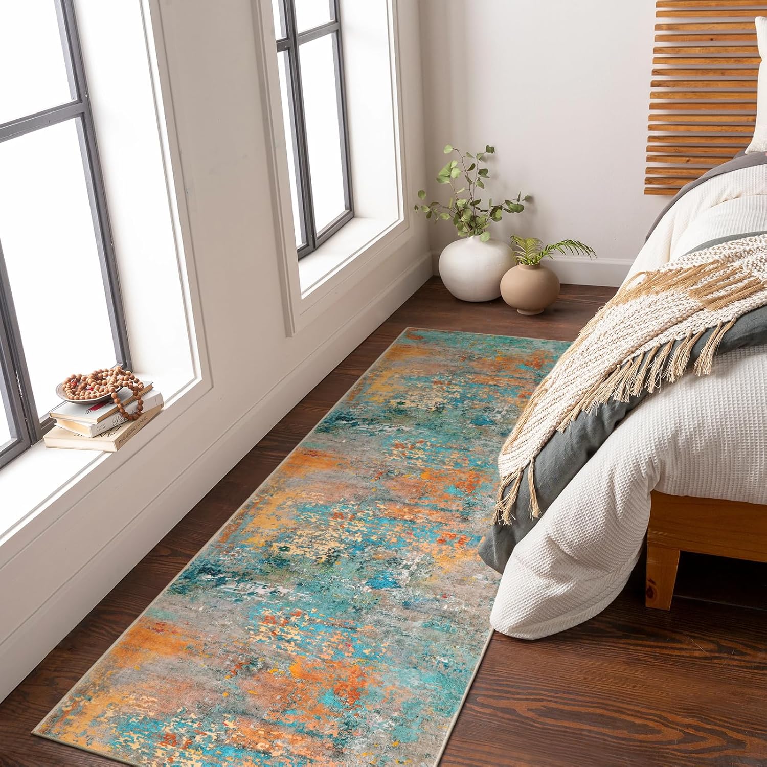Lahome Modern Abstract Runner Rug - 2x7