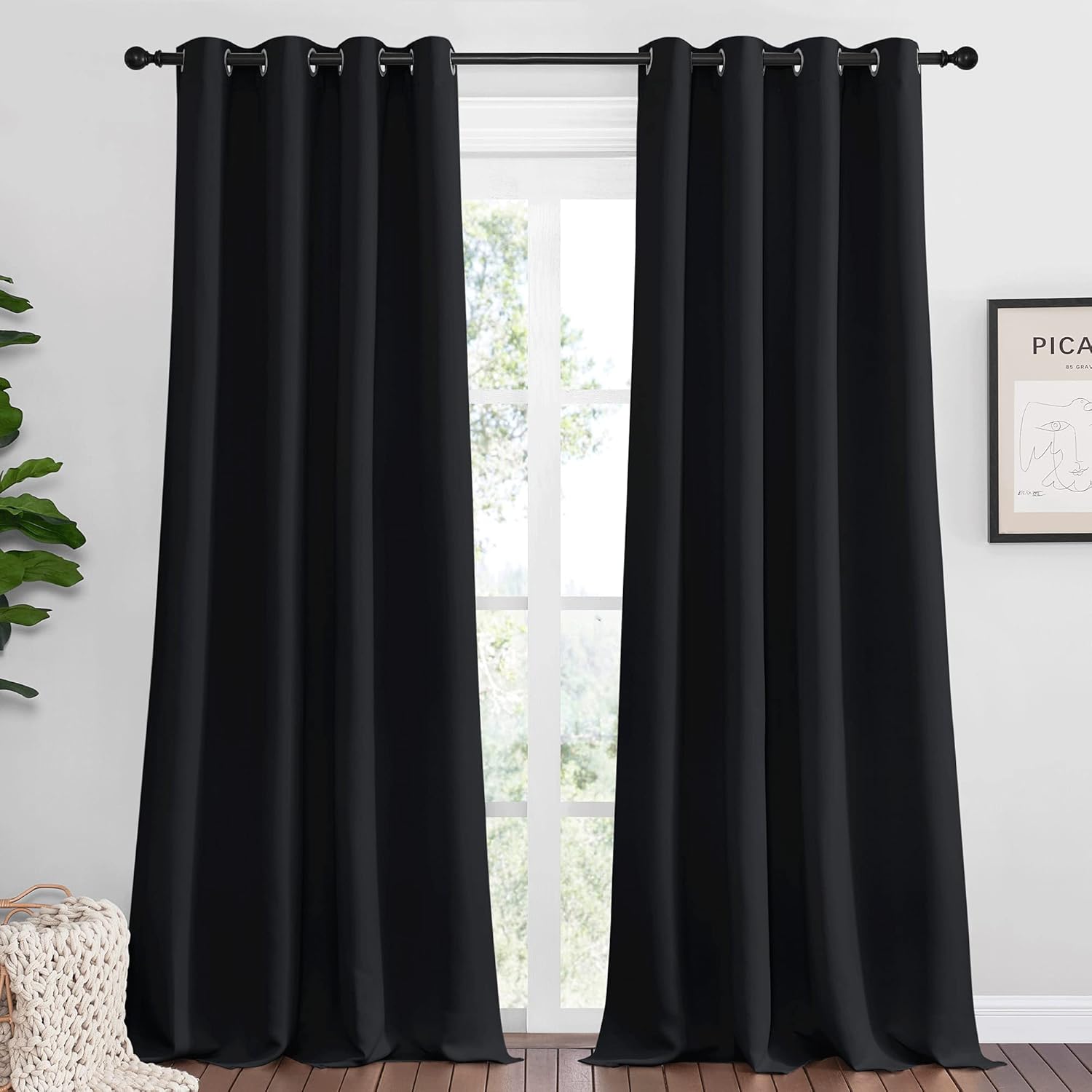 NICETOWN Patio Blackout Long Curtain