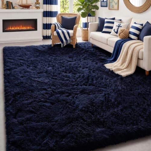 PAGISOFE Dark Navy Blue 5x8 Ft