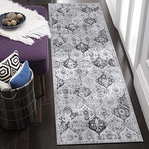 Lahome Moroccan Trellis Runner (Silver/Grey)