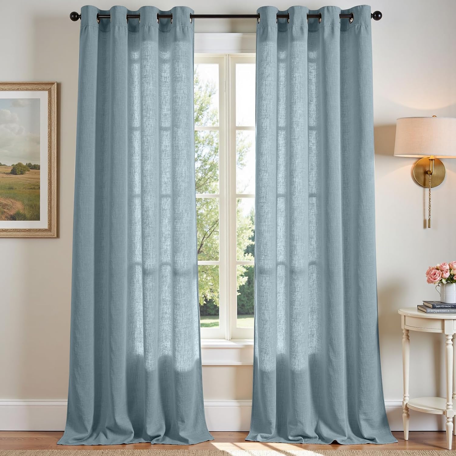 jinchan Linen Blue 96"