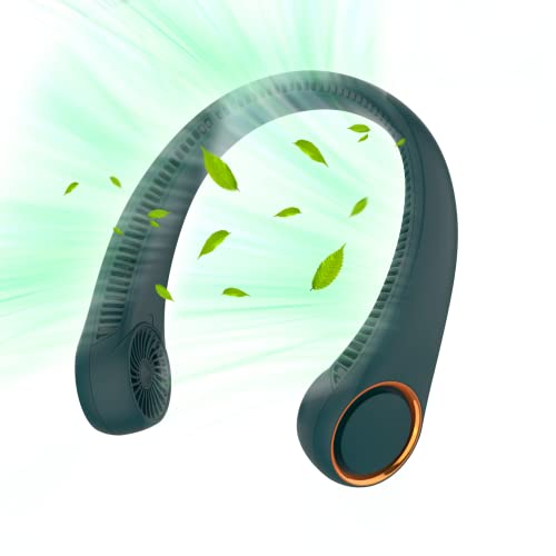 penkou Portable Neck Fan (Dark Green)