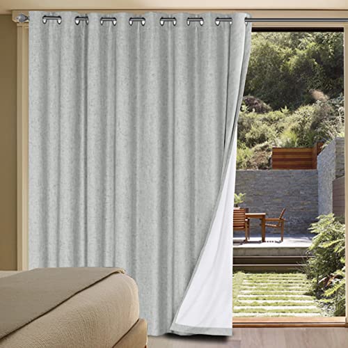 H.VERSAILTEX Linen Blackout Curtain — Glacier Gray