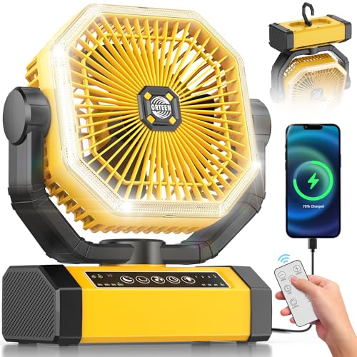 Orteen Rechargeable 9-Inch Portable Table Fan