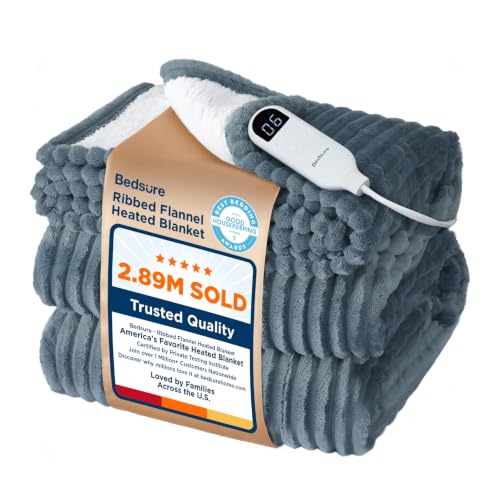 Bedsure GentleSoft Heated Throw (Grey)