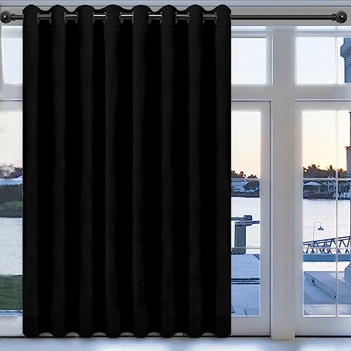 Easy-Going Blackout Door Curtain (Black)
