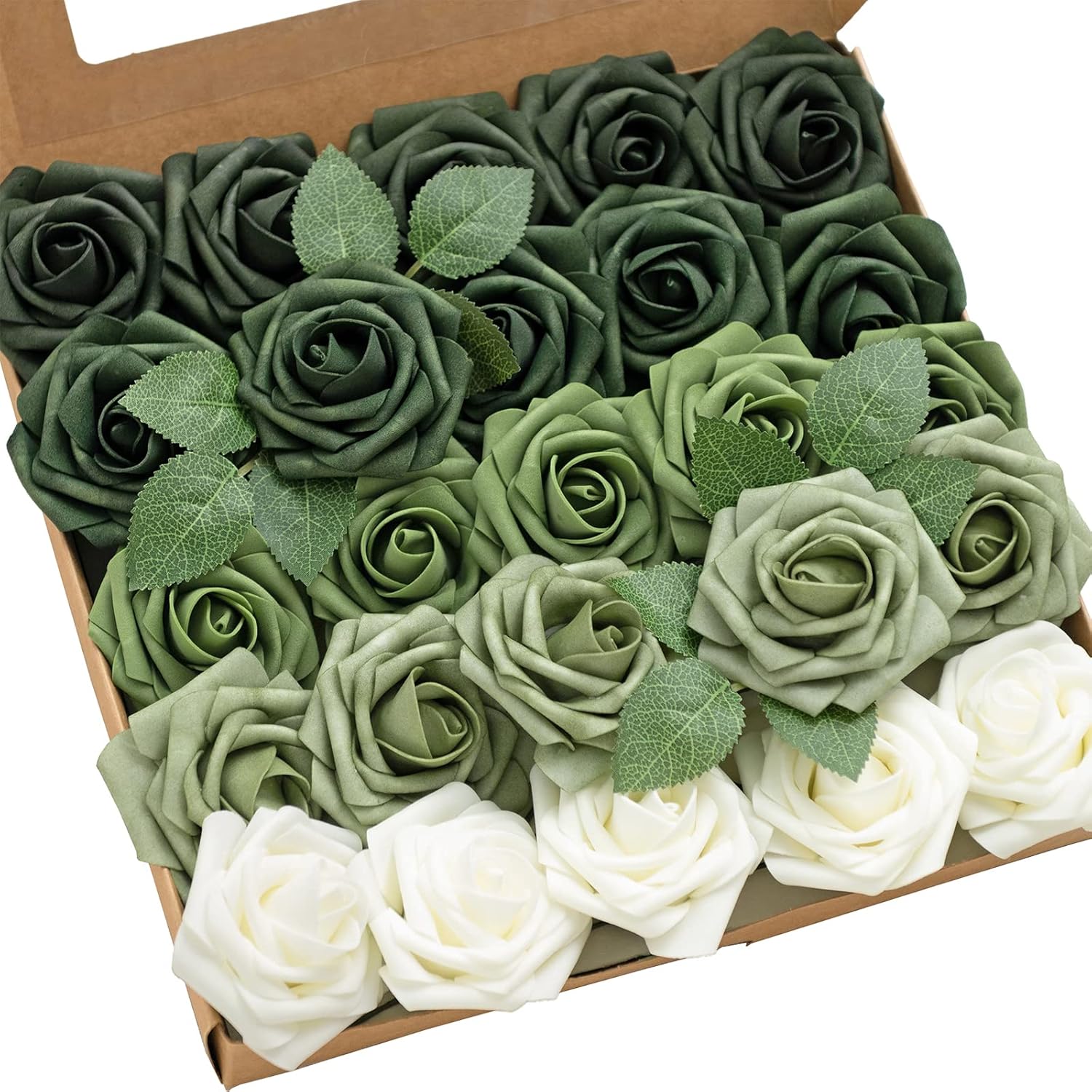 Ling's moment 50Pc Emerald Roses