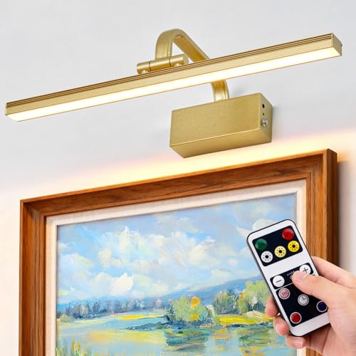 Picture Lights for Wall, 3-Color Rechargeable