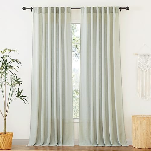RYB HOME Linen Sheer 95in