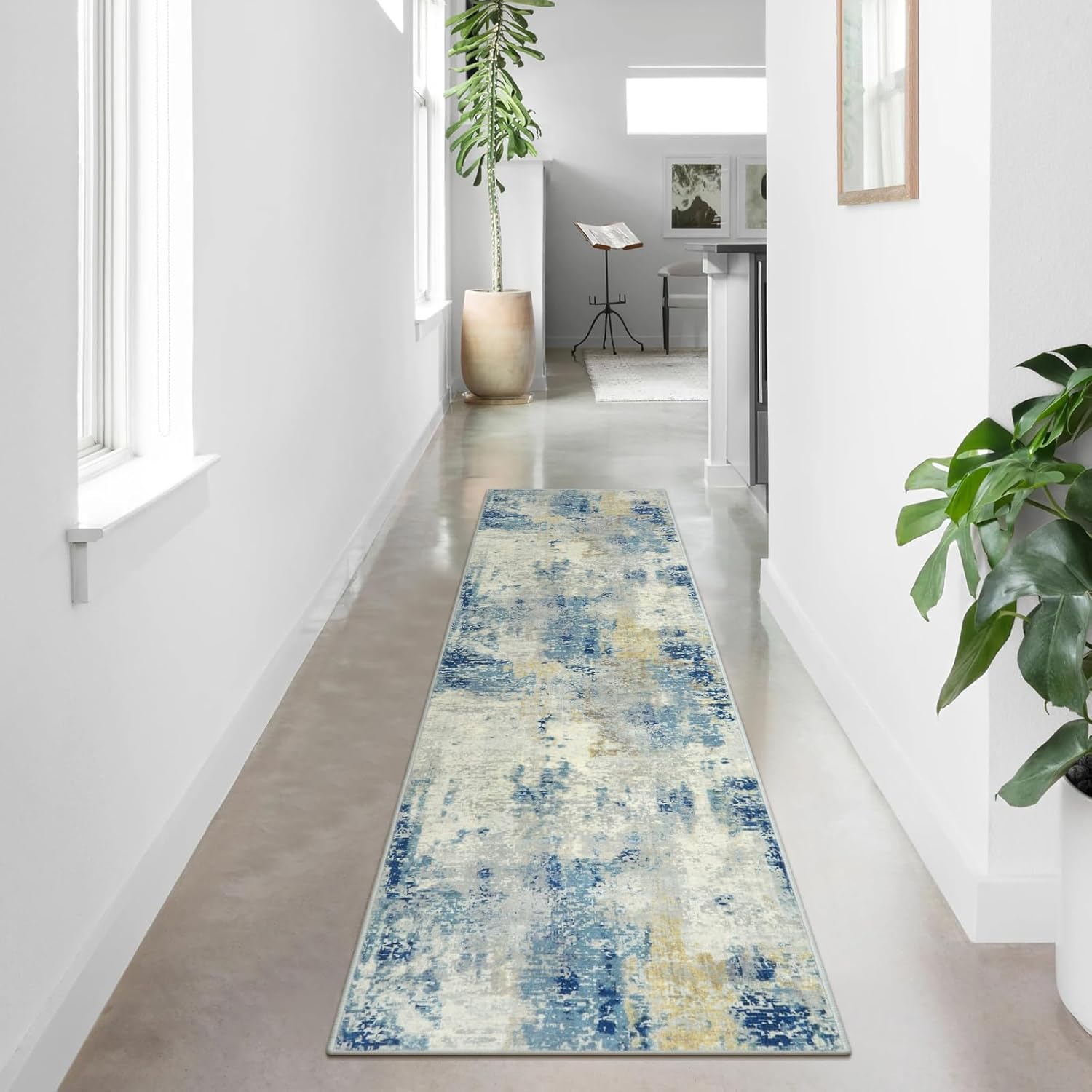 Lahome Modern Abstract Runner Rug - 2x8