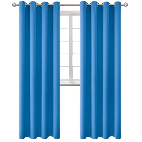 BGment Room Darkening Curtains 120 Inches Long - Grommet Thermal Insulated Drapes Window Treatment Curtains for Bedroom, 2 Panels, 52 x 120 Inch, Classic Blue