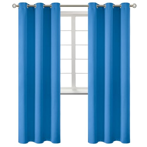 BGment Room Darkening Curtains 84 Inches Long - Grommet Thermal Insulated Drapes Window Treatment Curtains for Bedroom, 2 Panels, 42 x 84 Inch, Classic Blue