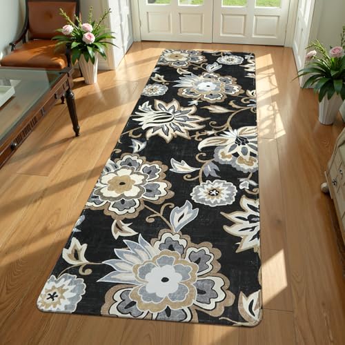 Lahome Floral Washable Runner Rug (2x6)