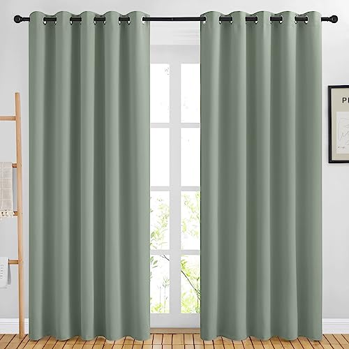 NICETOWN Blackout Sage Green Curtains