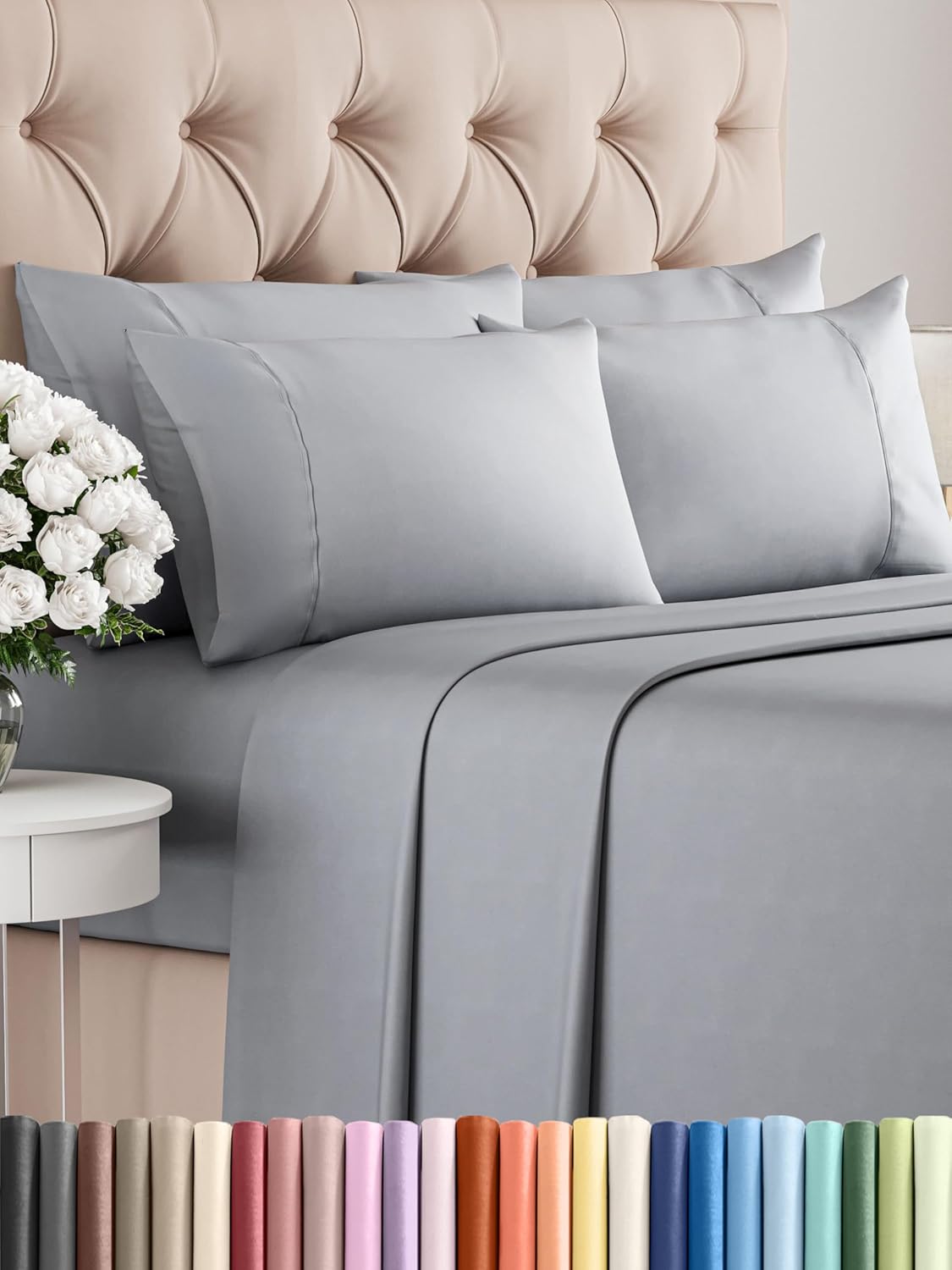 King Sheets Set 6 Piece - Steel Blue