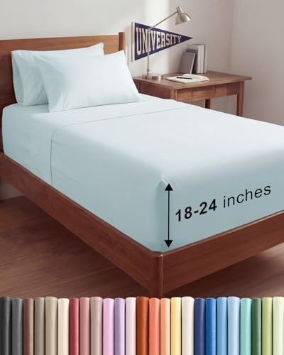Extra Deep Twin XL Sheet Set - Ice Blue