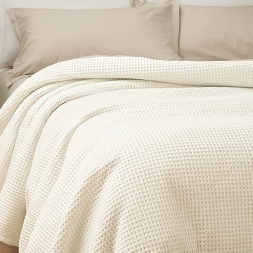 PHF Waffle Weave Blanket — Cream