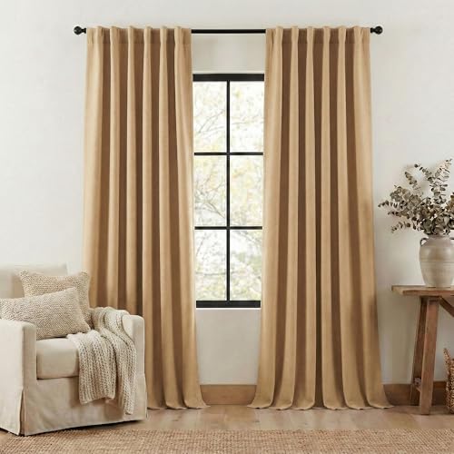 NICETOWN Faux Linen Room Darkening 52 x 108