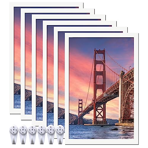 6 Sets 11x17 Picture Frame, White