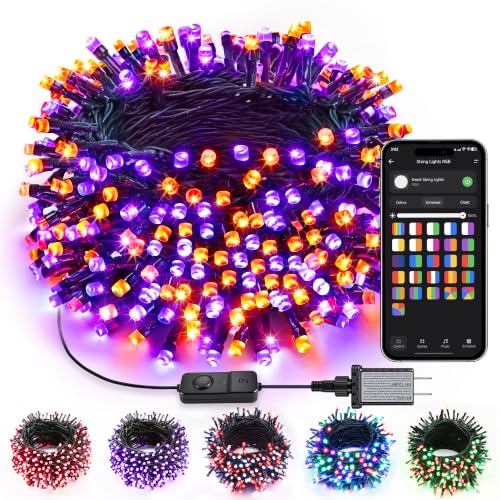 Brizled Color Changing String Lights 98FT 300 LED RGB Christmas Lights Dimmable Multifunctional Christmas Light with Remote for Indoor Outdoor Halloween Xmas Tree Holiday Party Thanksgiving Decor