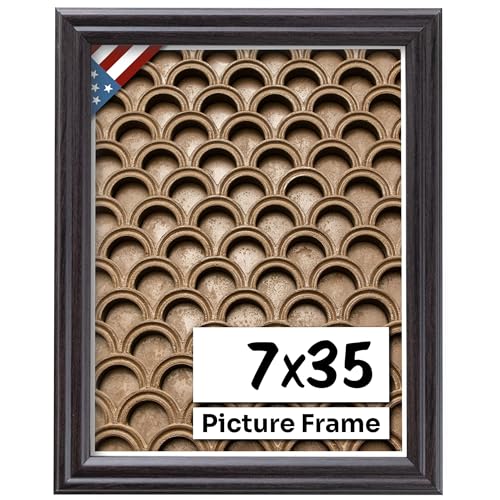 Coffee Brown 7x35 Picture Frame .75"
