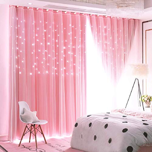 UNISTAR 2 Panels Stars Blackout & Sheer
