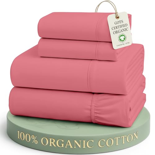 LANE LINEN 100% Organic Cotton California King Sheets Set