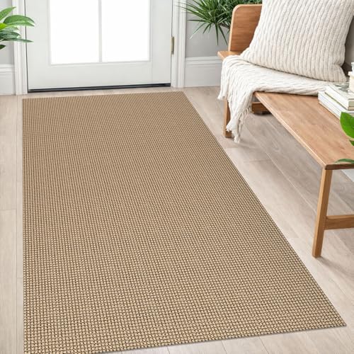 IOHOUZE Washable Area Rug 3x5 (Orange/Tan)