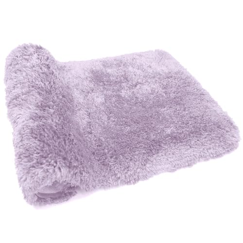 FIFU Bathroom Runner Rug 24" W x 60" L, Bath Mats for Bathroom, Bedroom & Kitchen, Non-Slip Rubber Latex Backing, Comfort & Soft Shower Bathmat & Carpet for Sink, Home & Hallways, Lavender